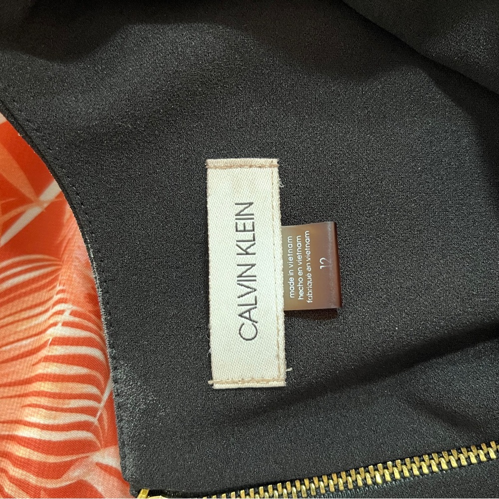 Calvin Klein Black dress with Gold Zipper